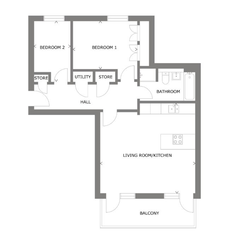 Apartment Type F Floorplan