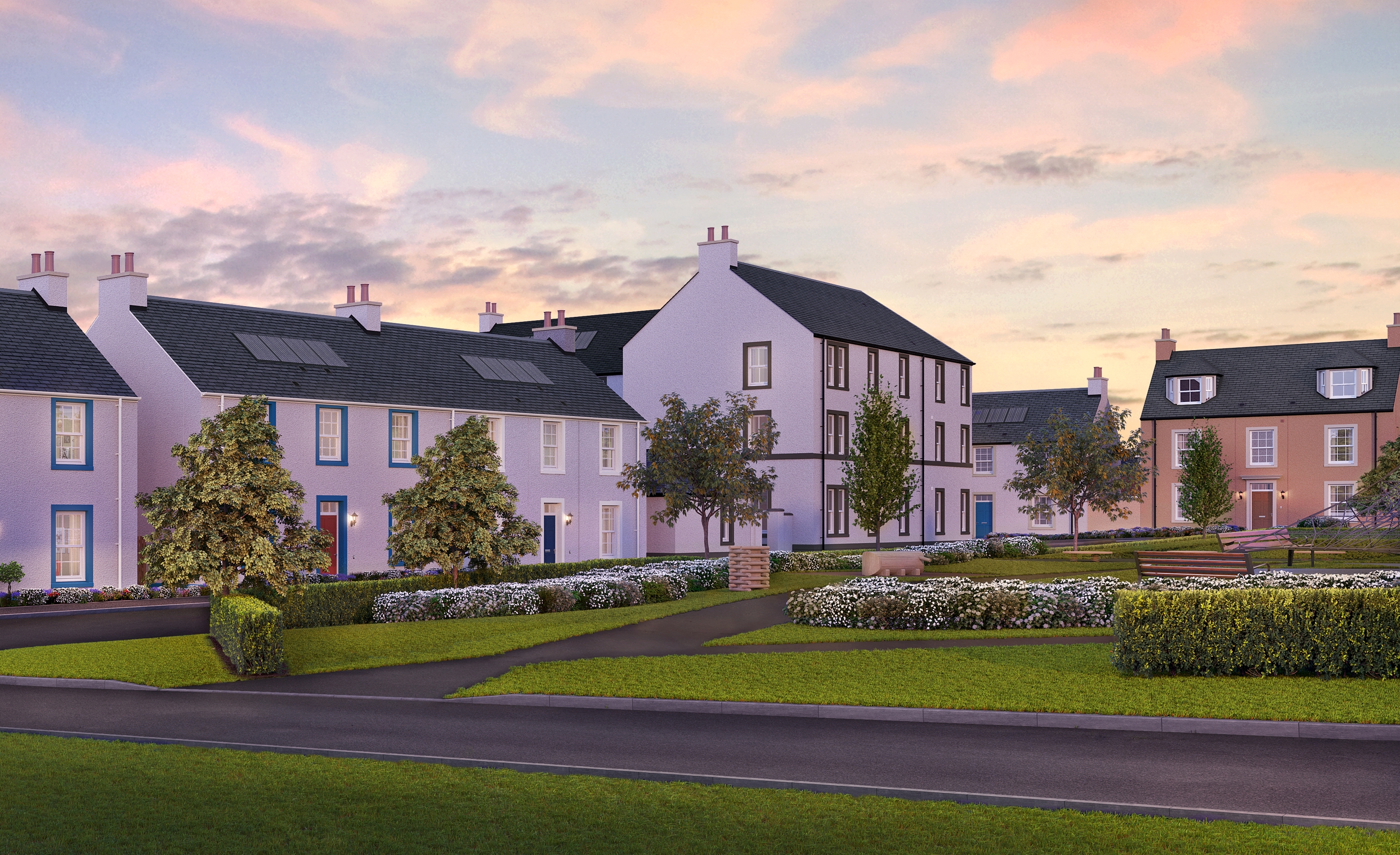 CGI of Longniddry Village phase 2 development 