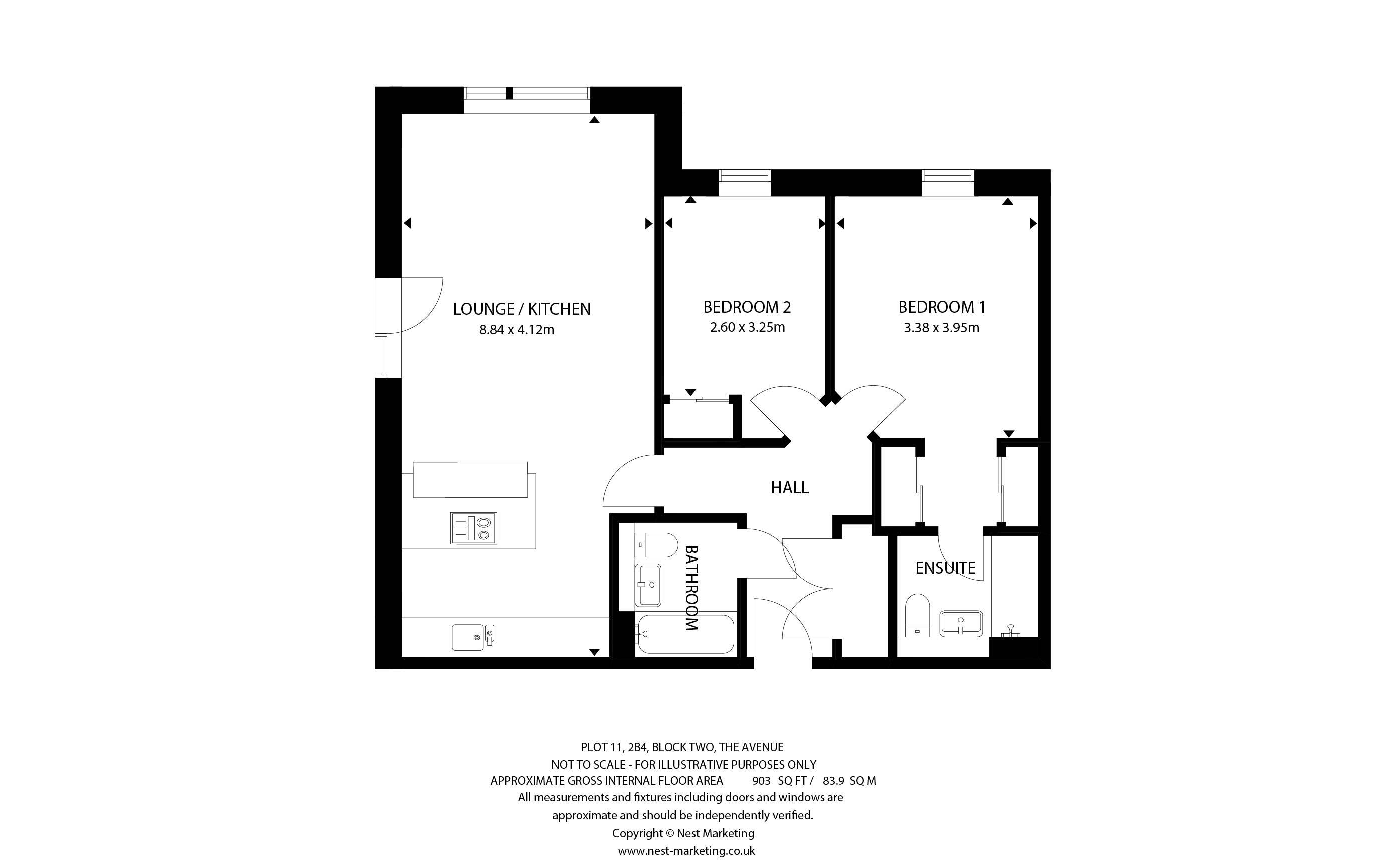Apartment Type 2B4-11 Floorplan