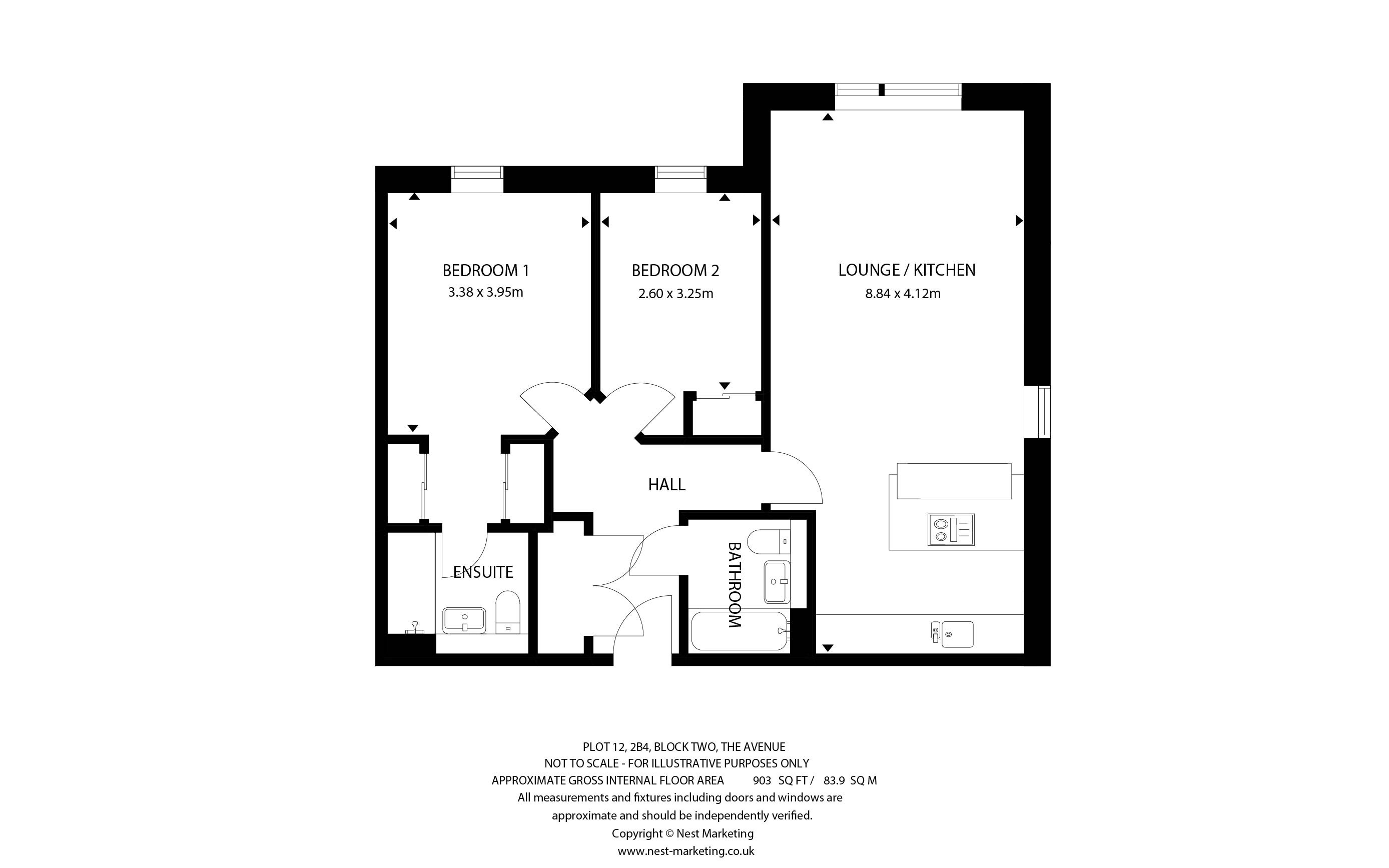 Apartment Type 2B4-12 Floorplan