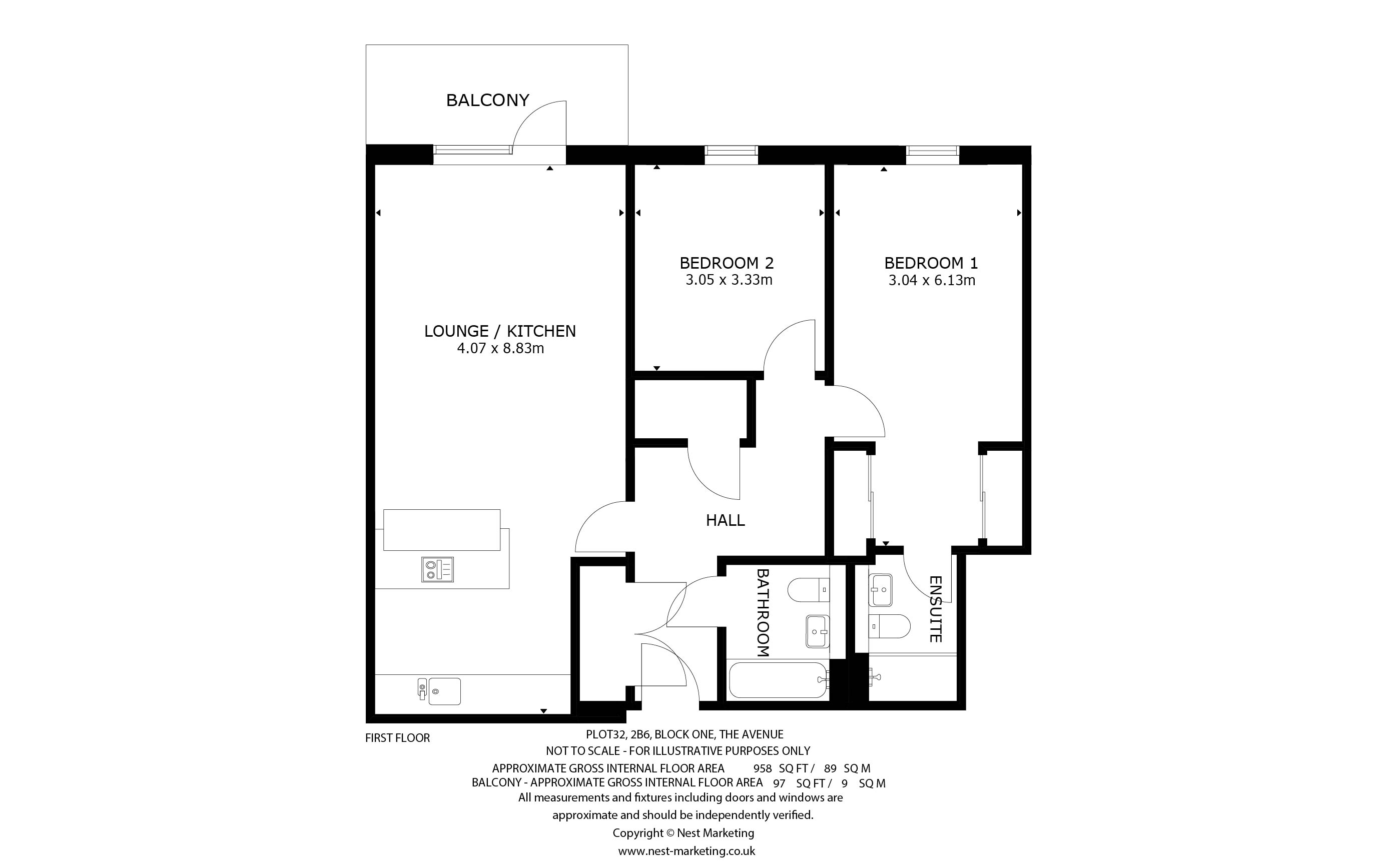 Apartment Type 2B6-32 Floorplan