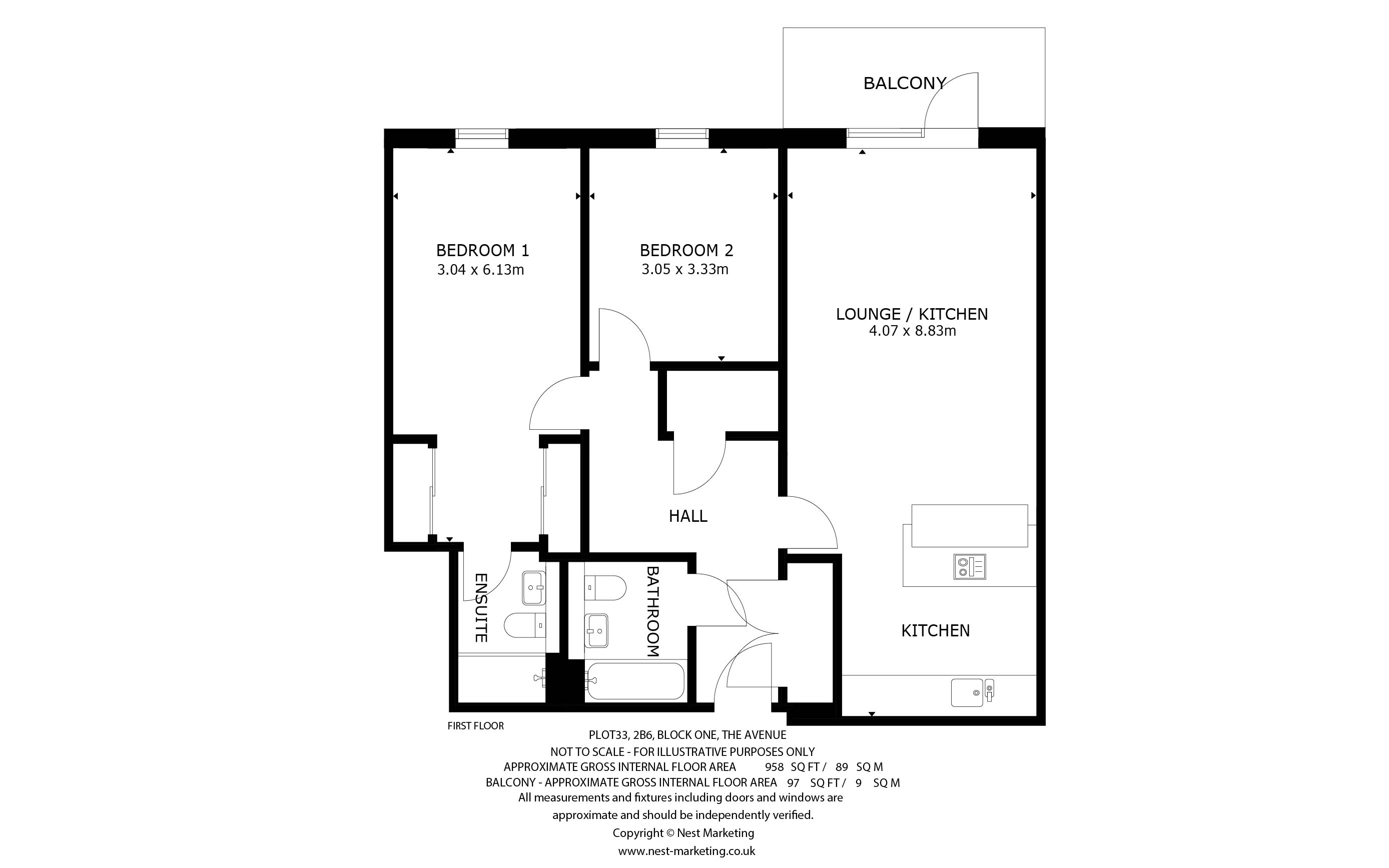 Apartment Type 2B6-33 Floorplan