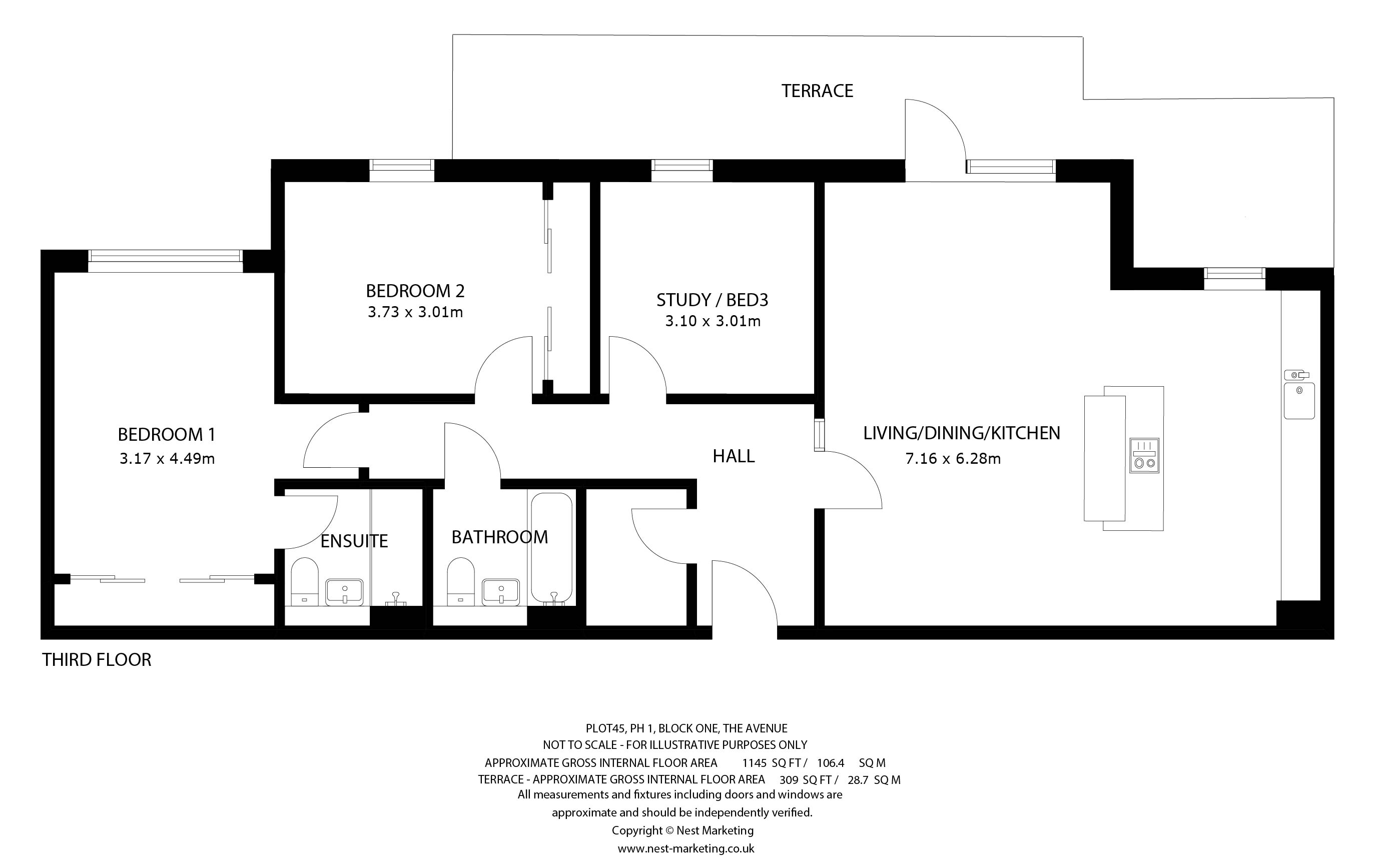 Penthouse PH1-45 Floorplan