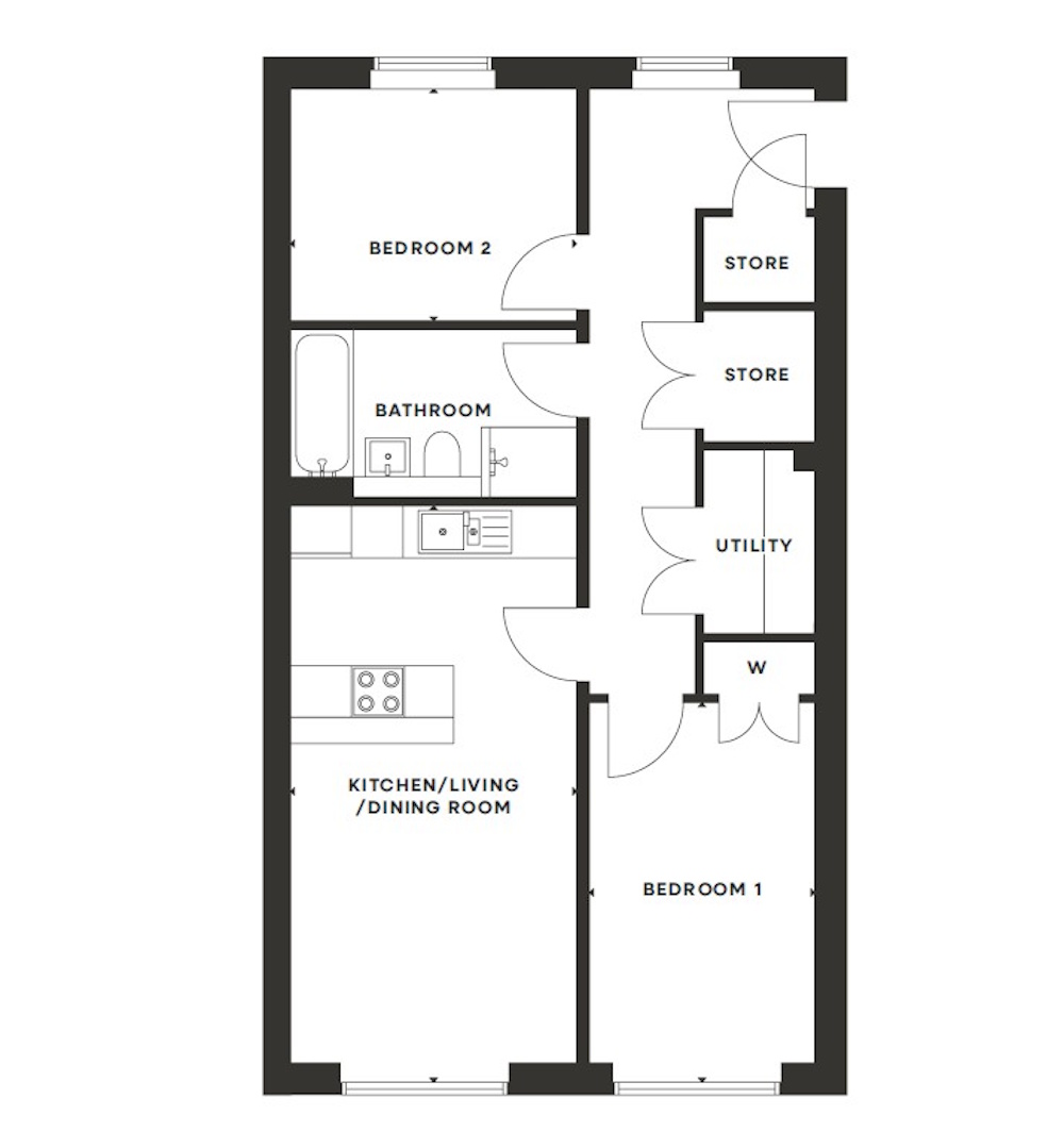 Apartment 2-2 floorplan