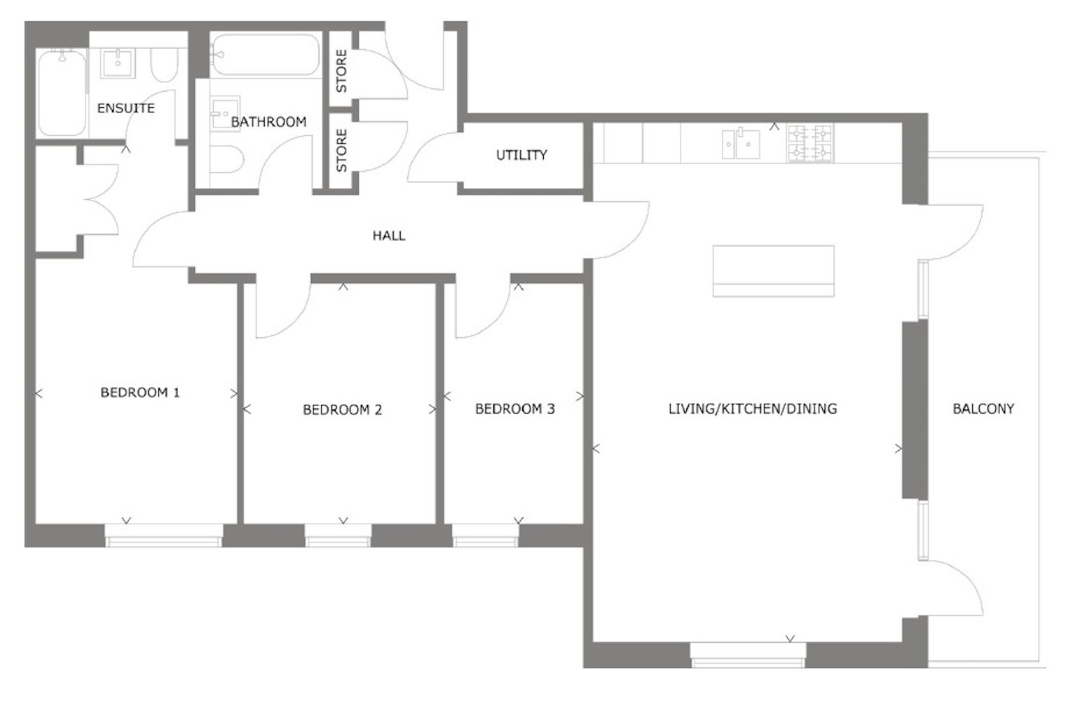 Apartment Type G Floorplan 
