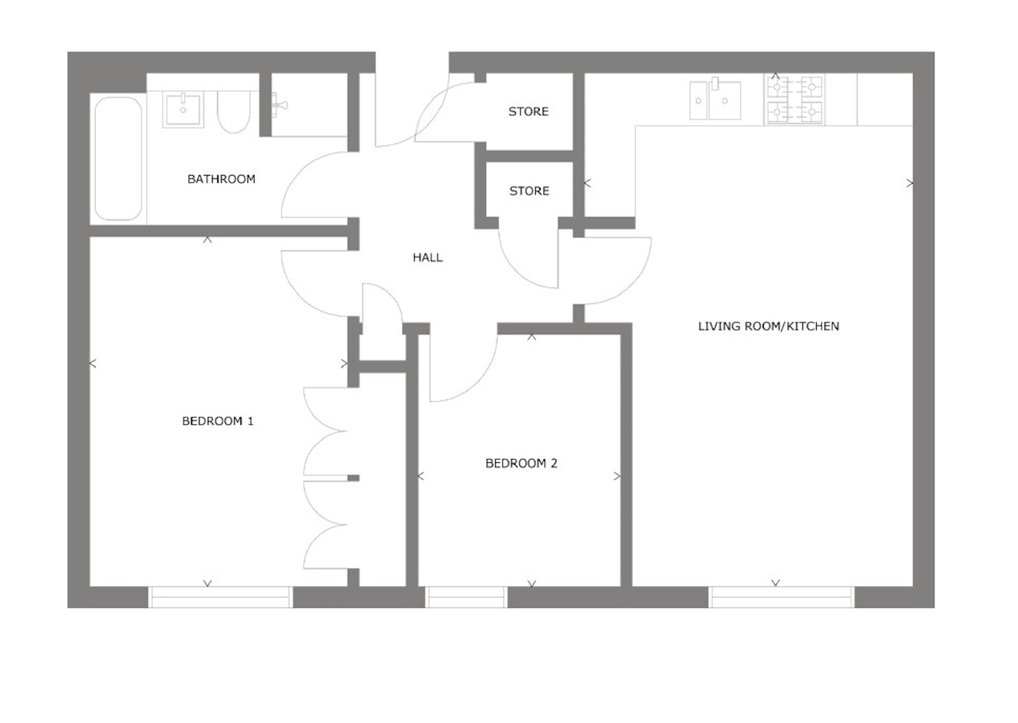 Apartment Type H Floorplan 