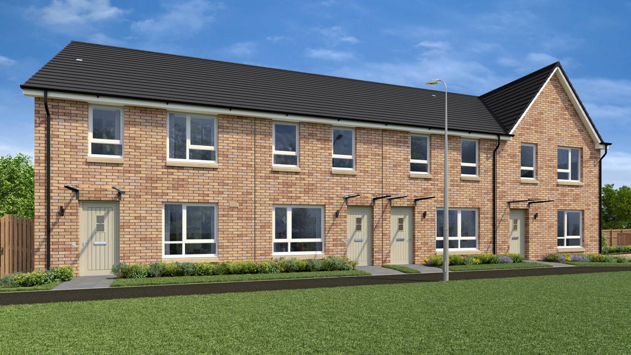 CGI of Almond and Borthwick house types 