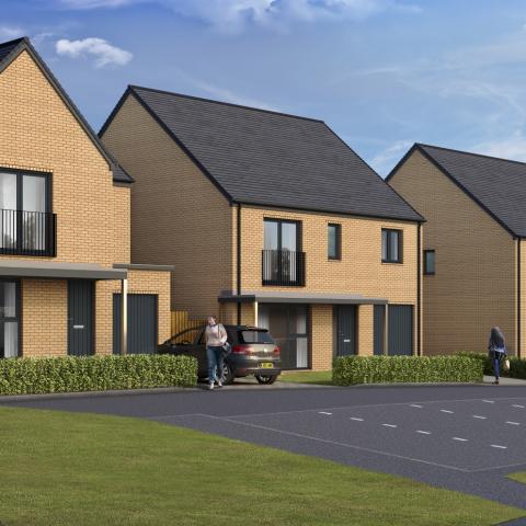 CGI of Manor Wood street scene