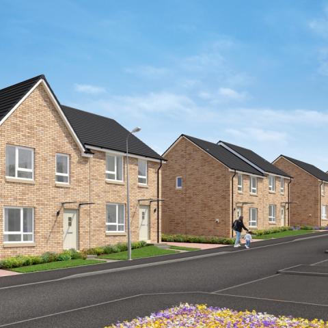 CGI of King's View development street scene