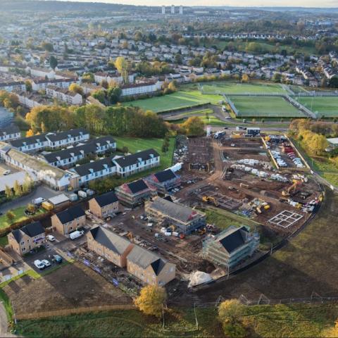 Aerial View of King's View Development 