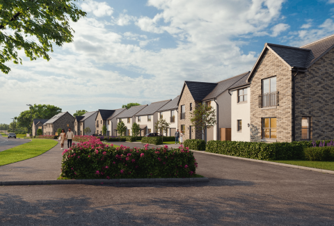 CGI of Longthorn Gardens Development 