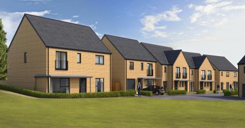 CGI Manor Wood development street scene 