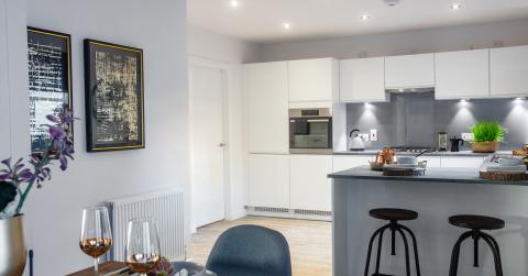Abbey Gardens show home kitchen and dining area