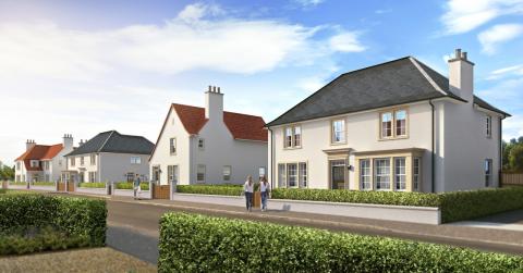 Longniddry Village Street Scene CGI