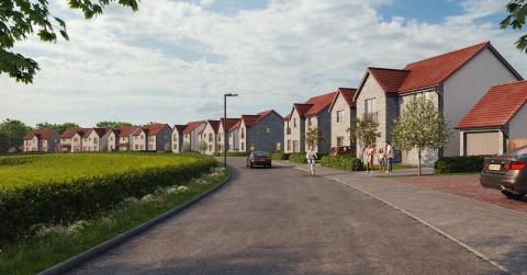 CGI of Longthorn Gardens Development 