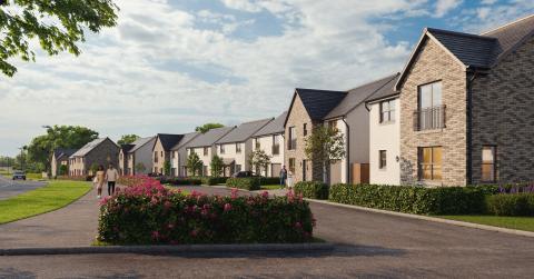 CGI of Longthorn Gardens Development 