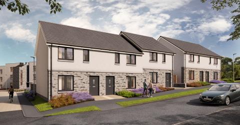 CGI of West Craigs Green Street Scene