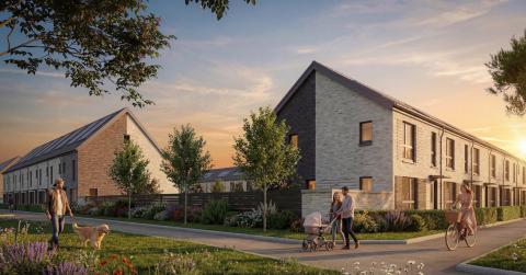 CGI of The Village development in Dalmarnock