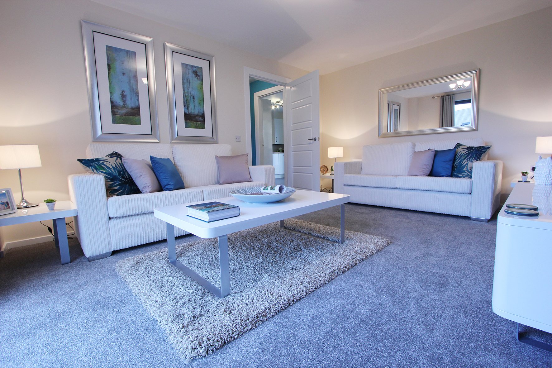 Living room of previous show home at Wester Lea