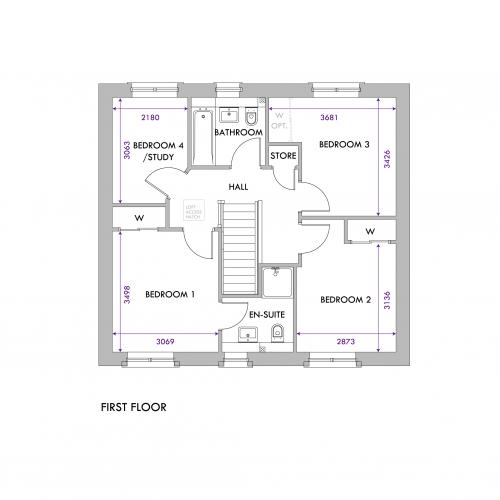 Roxburgh first floor floorplan