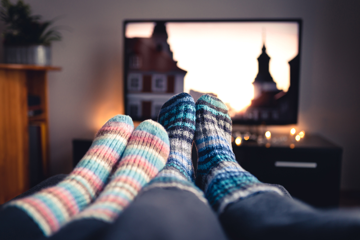 Couple watching TV