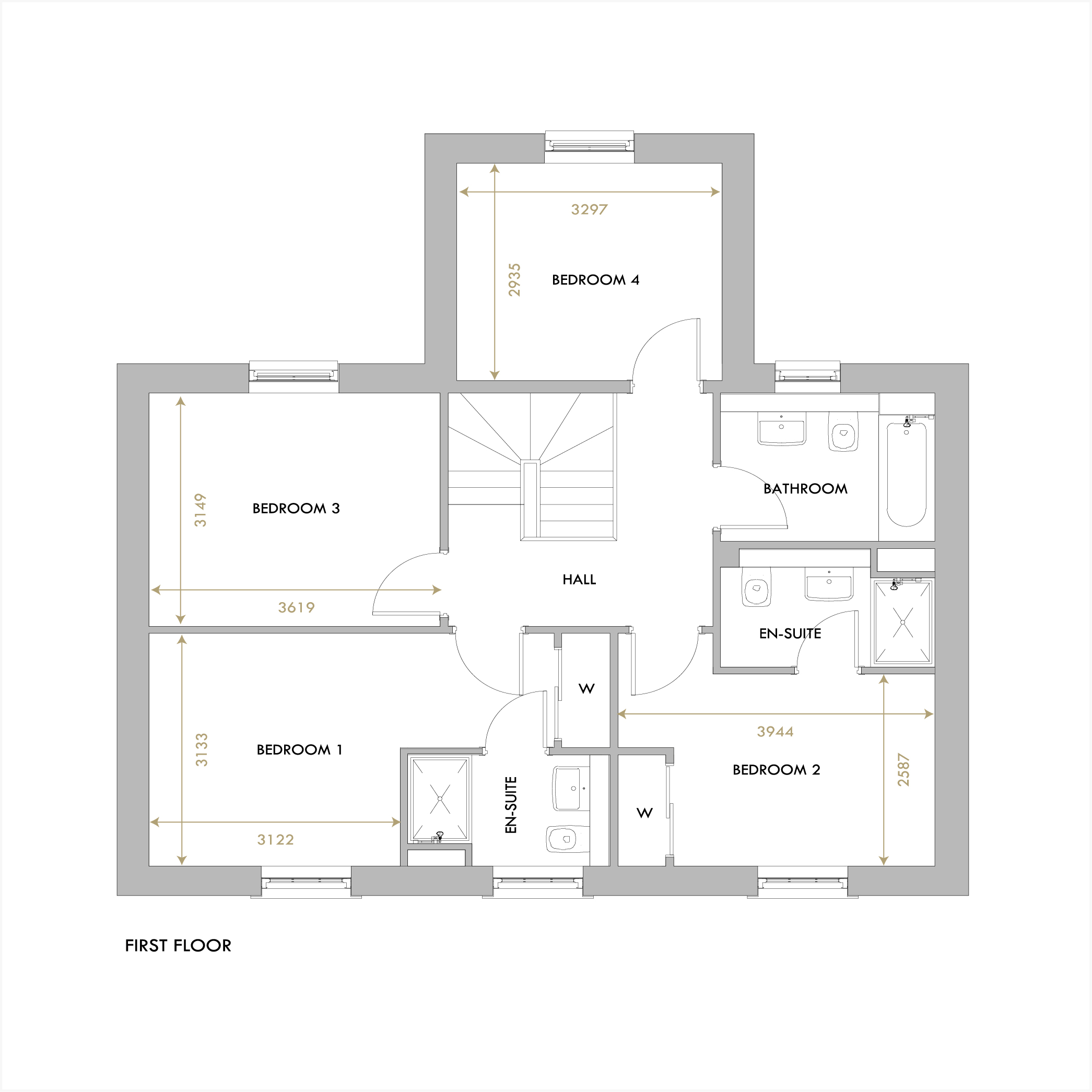 Huntington first floor floorplan