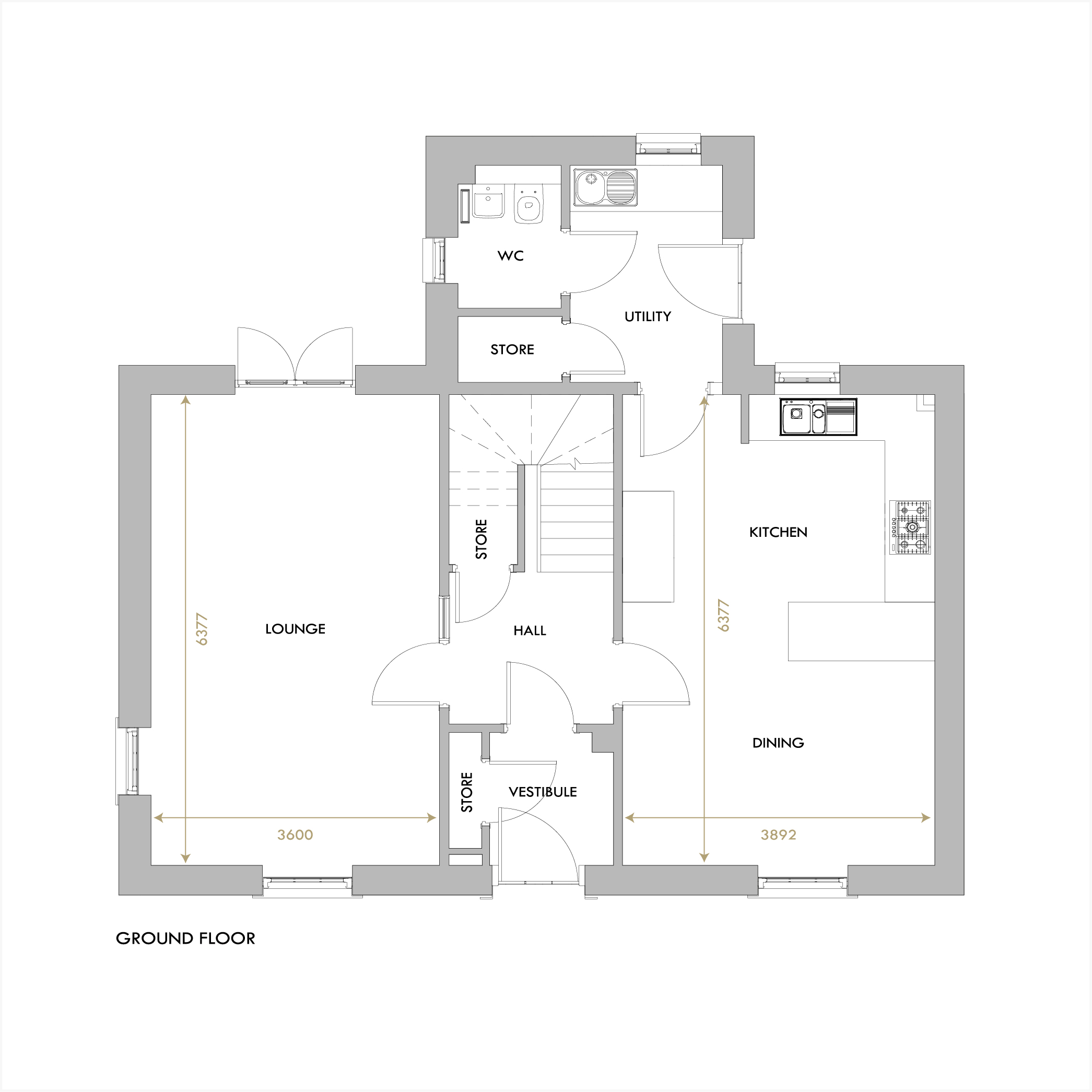 Huntington ground floor floorplan