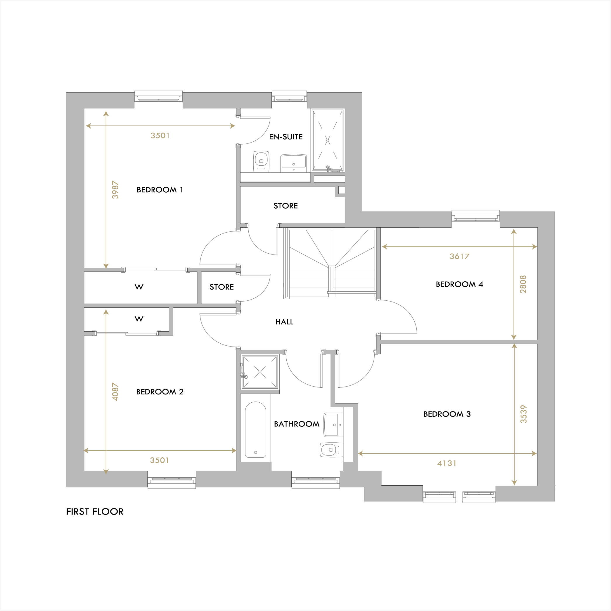 Northfield first floor floorplan