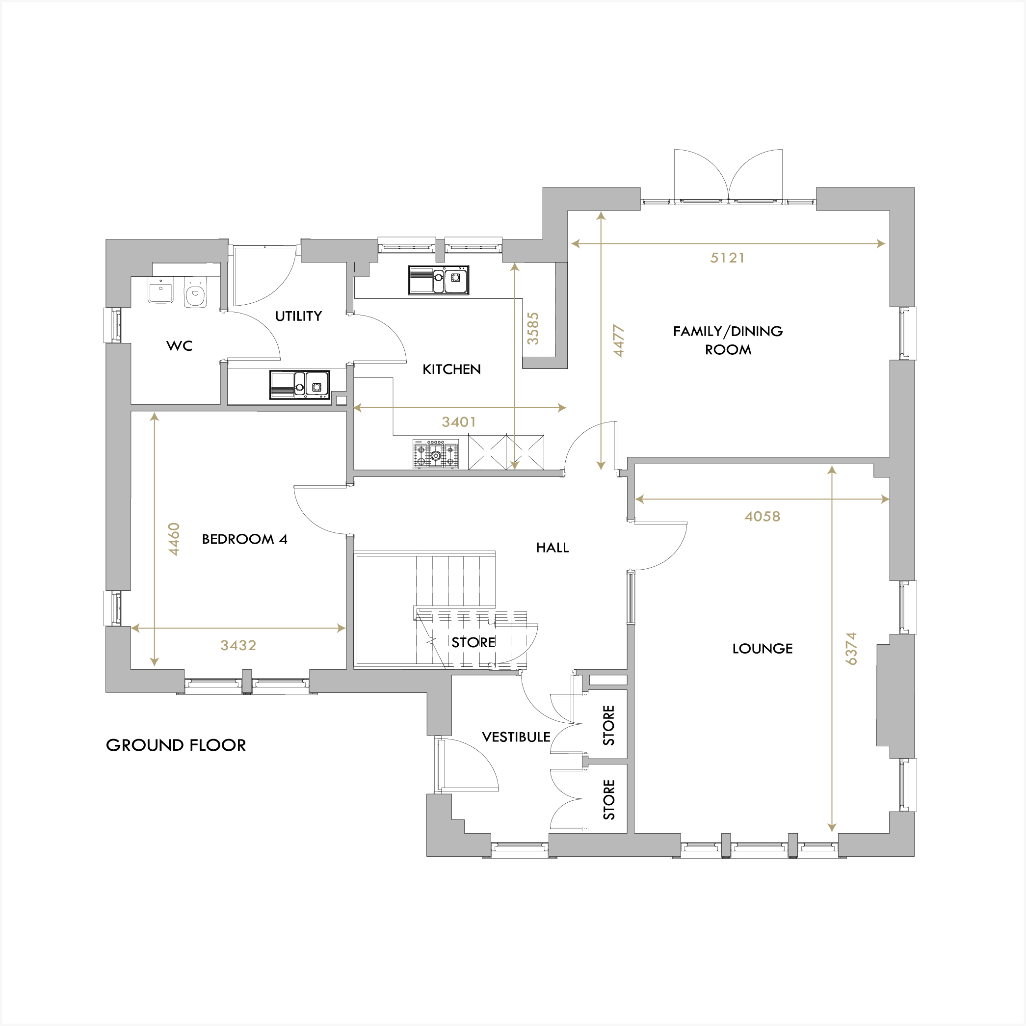 Stevenson ground floor floorplan