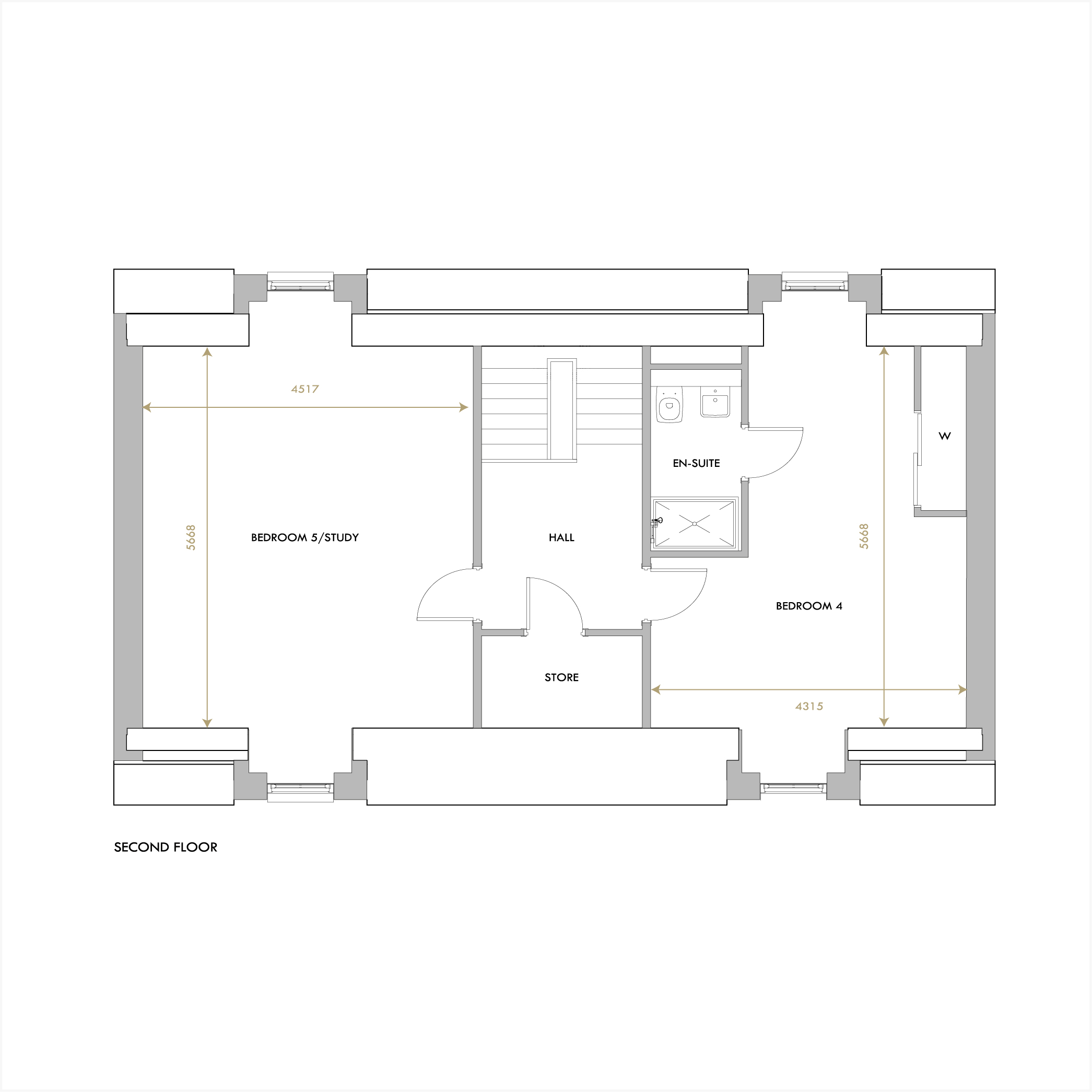 Tyninghame second floor floorplan