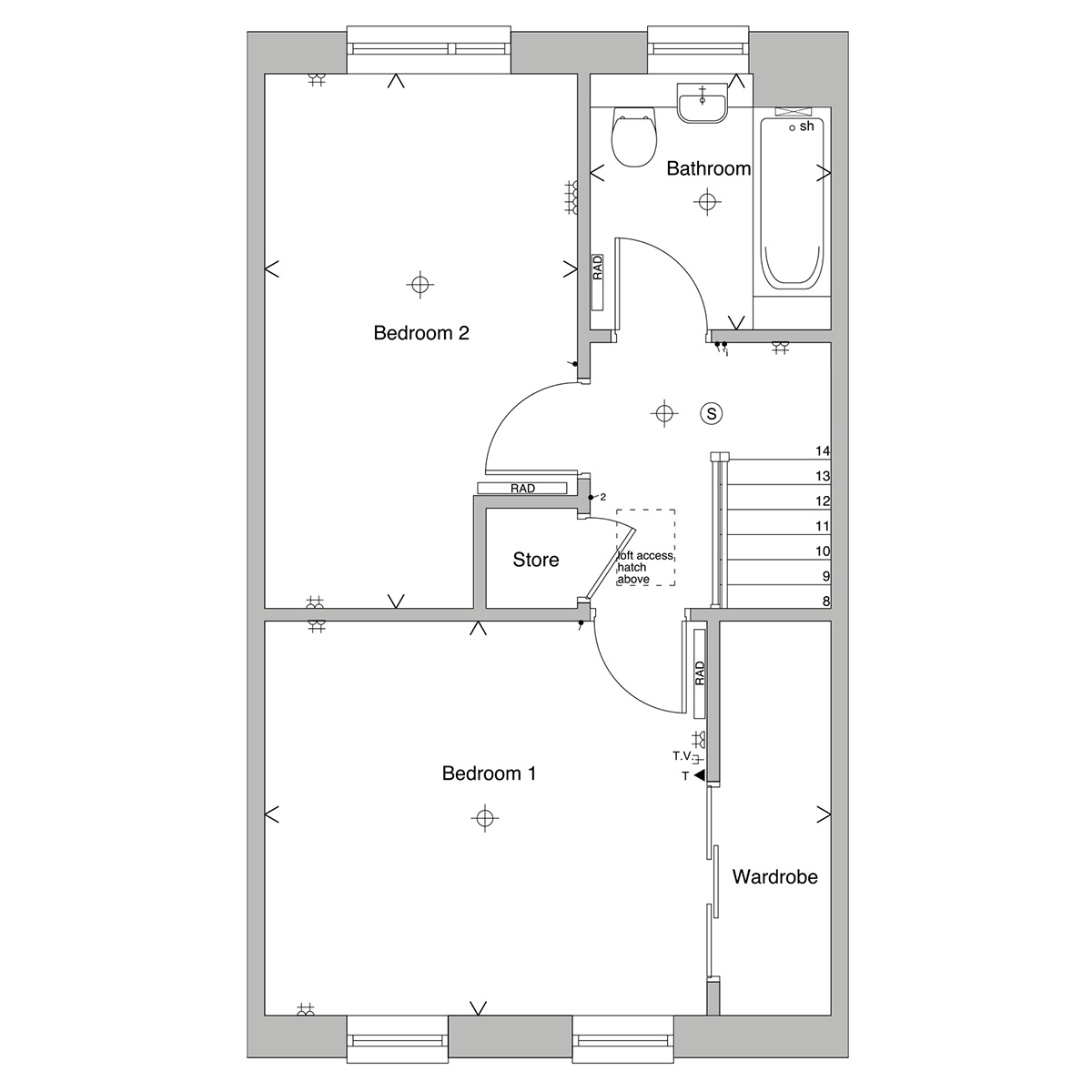 Honeysuckle first floor floorplan