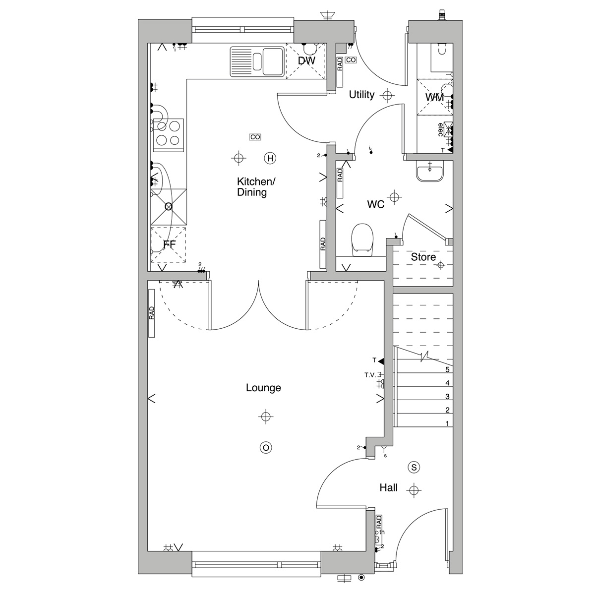 Honeysuckle ground floor floorplan