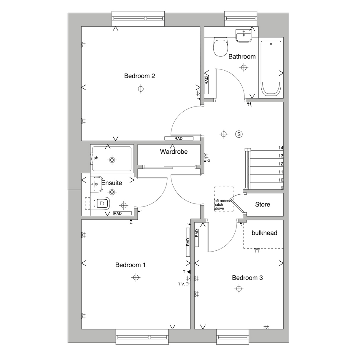 Willow first floor floorplan