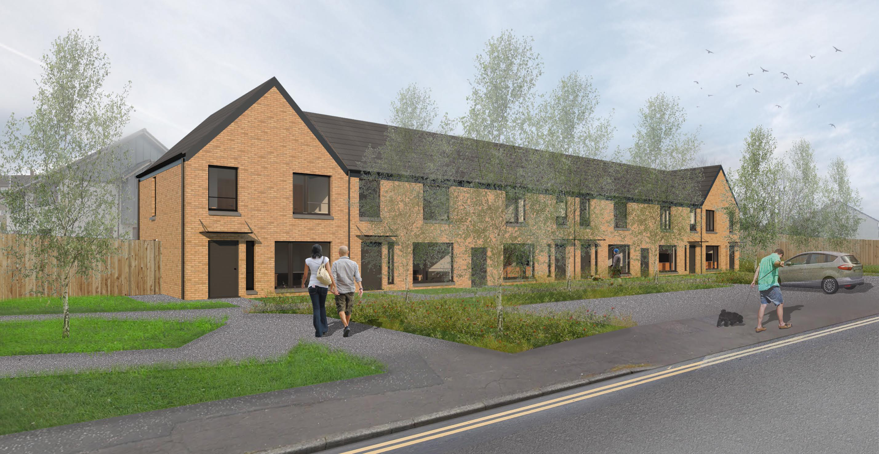 CGI of Blyth Road development 