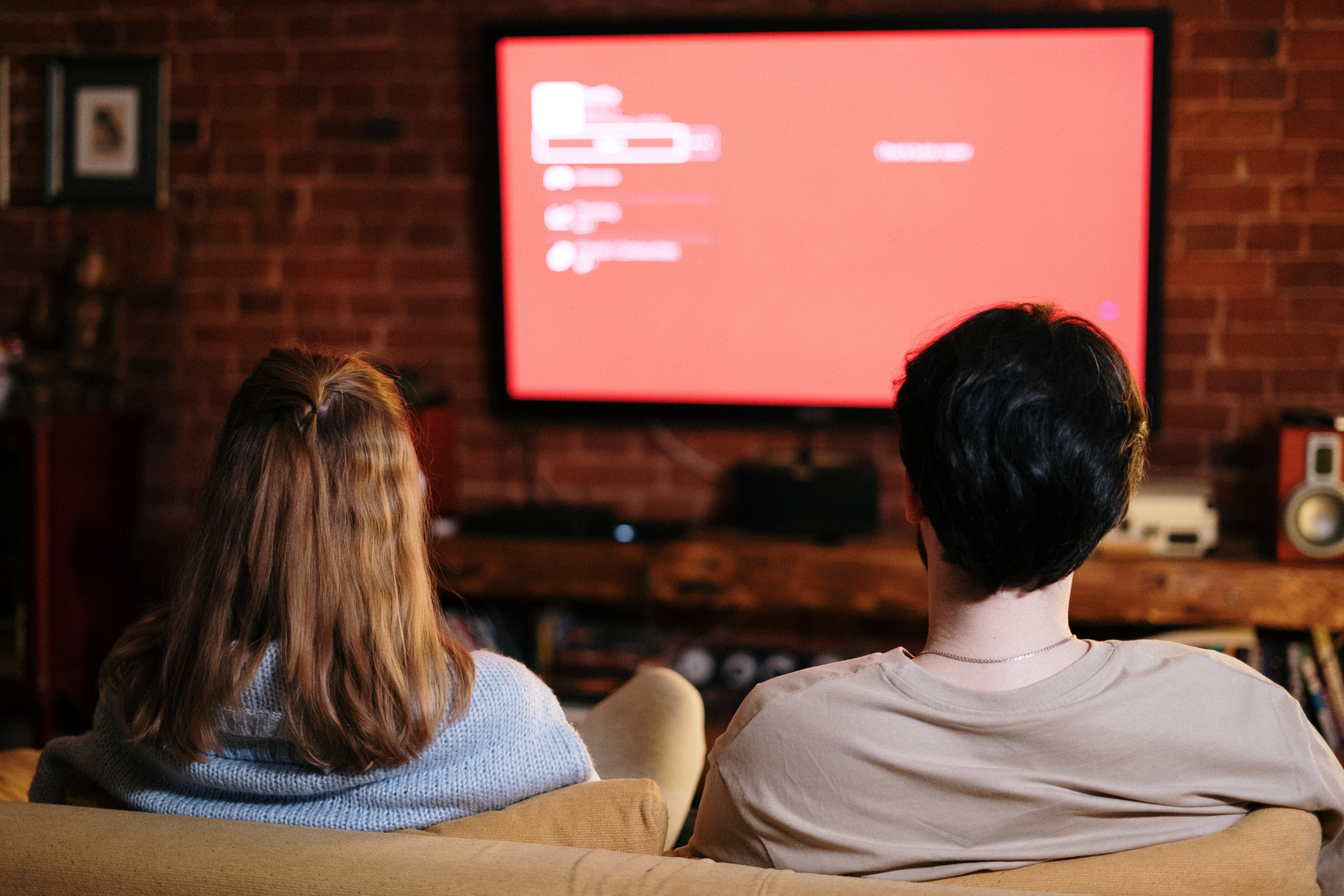 Couple watching TV