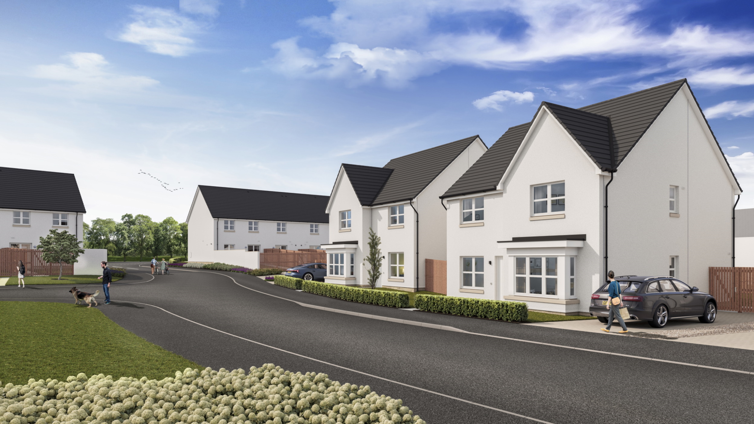 CGI of Birchwood Brae Street scene