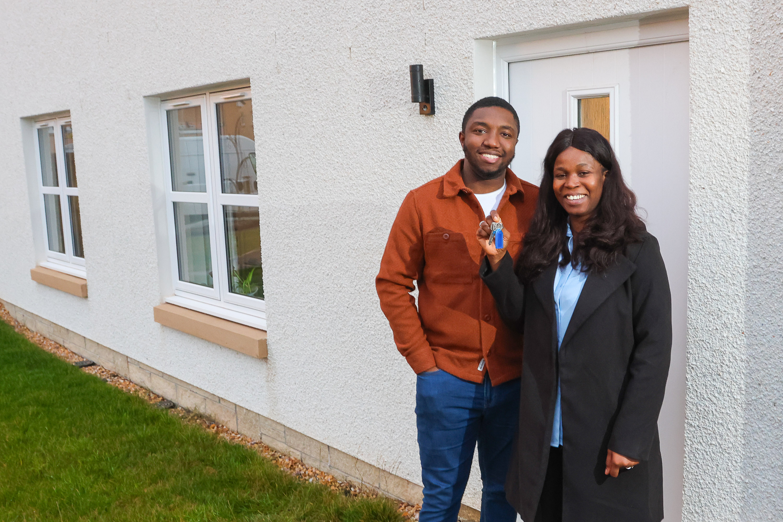 Damilola and Abimbola Adeniran at their new home