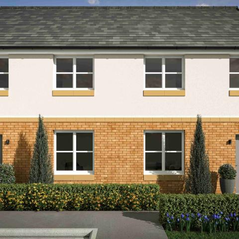 CGI of typical 3 bed semi house type