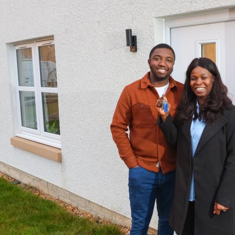 Damilola and Abimbola Adeniran at their new home