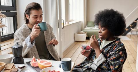 man and women having breakfast photo by Jack Sparrow from Pexels 