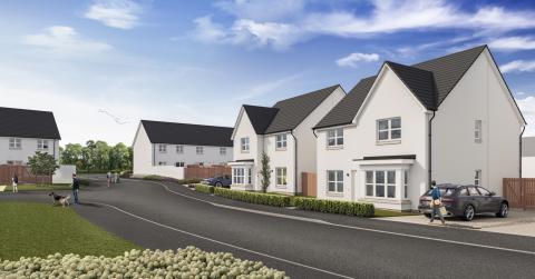 CGI of Birchwood Brae street scene