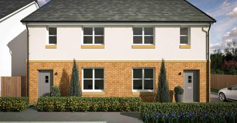 CGI of typical 3 bed semi house type