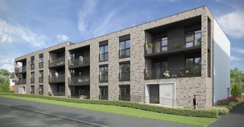 West Craigs Green Block A CGI