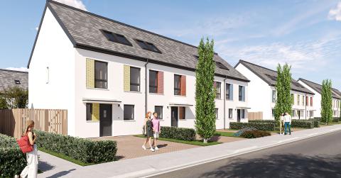 CGI of Hawkhead Mews development 